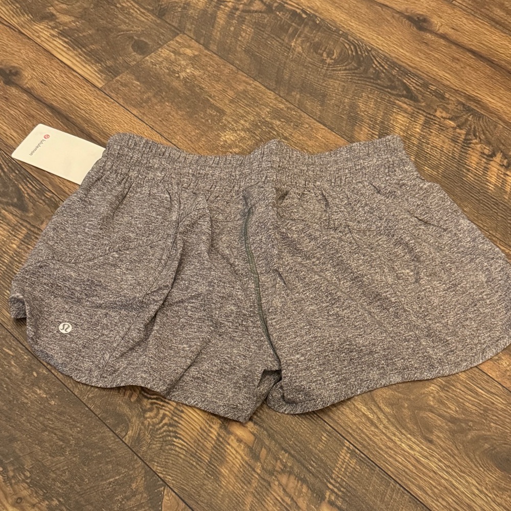 Lululemon Athletica Heathered Gray Women's Athletic Shorts tracker LR short 4”